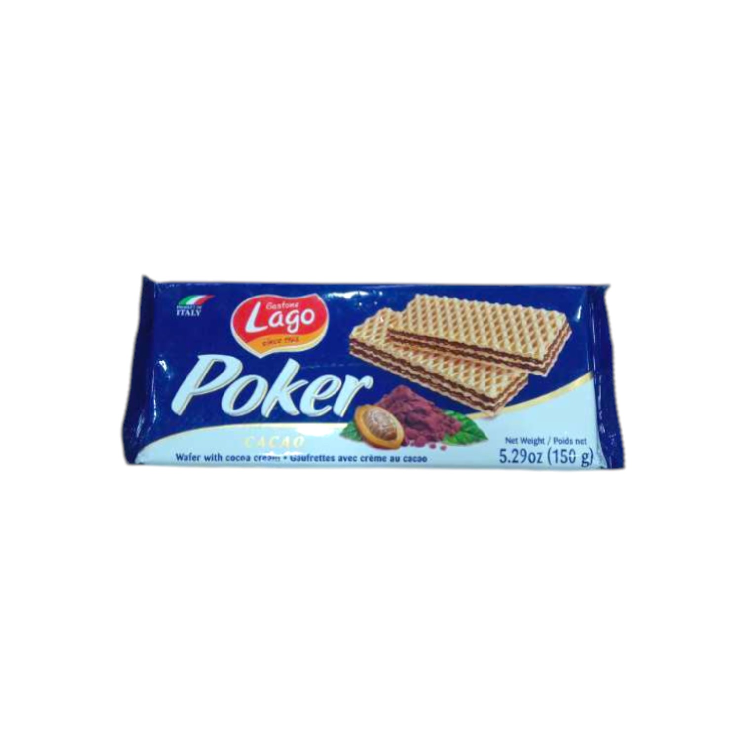 LAGO POKER CACAO WAFER BISCUIT 150G