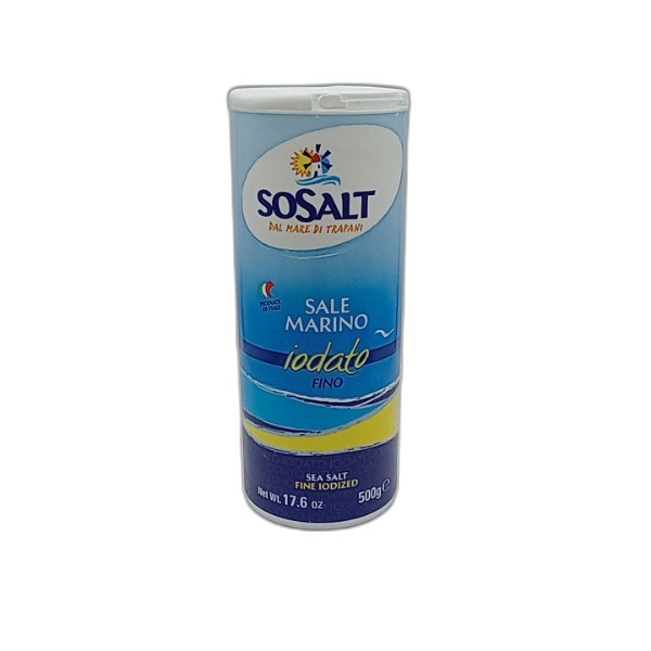 SOSALT FINE IODIZED SEA SALT 500G