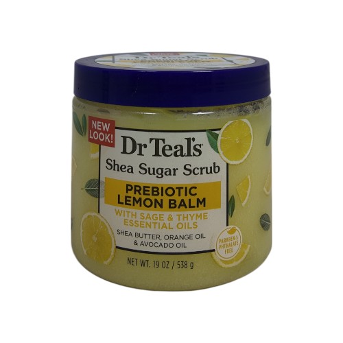 DR TEALS SUGAR SCRUB 538G PRE-BIOTIC LEMON