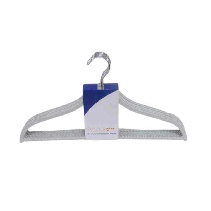 HANGERS WHEAT FIBRE NON-SLIP GREY 5PCS