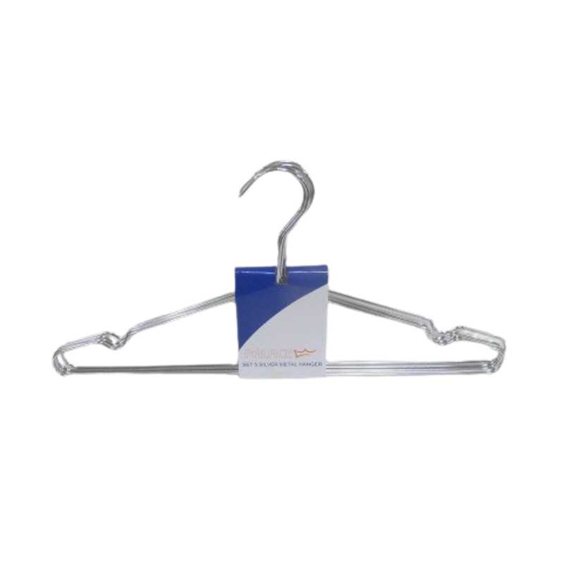 HANGERS METAL SILVER 5PCS