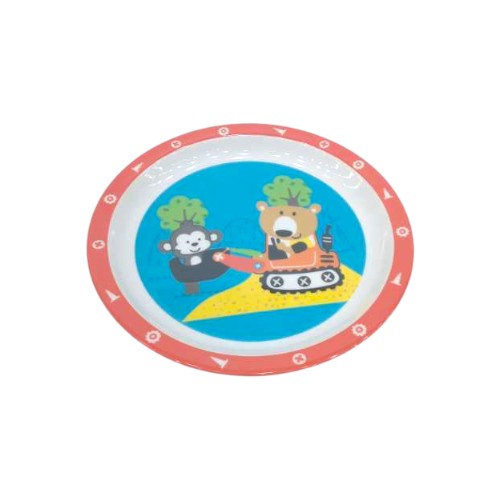 UBL MELAMINE KIDS PLATE 21CM 4ASST
