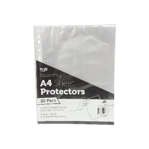 UBL SHEET PROTECTORS A4 20 PACK