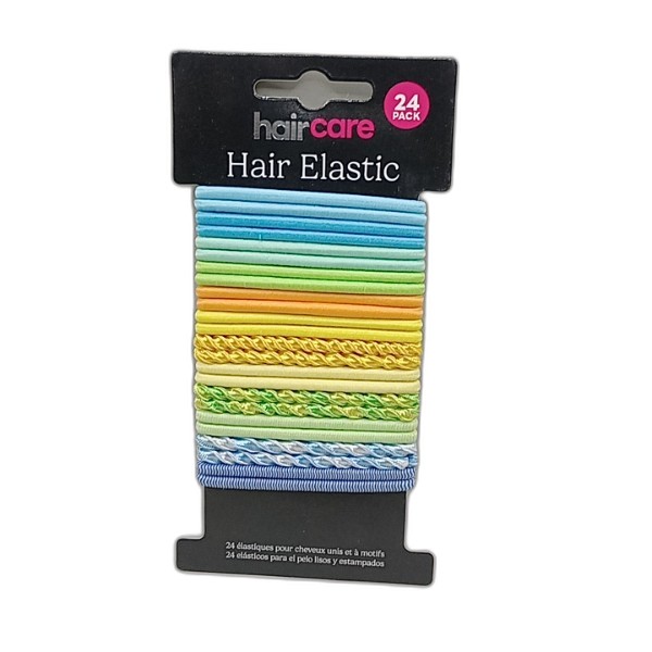 UBL HAIR ELASTIC 24 PACK ASSORT