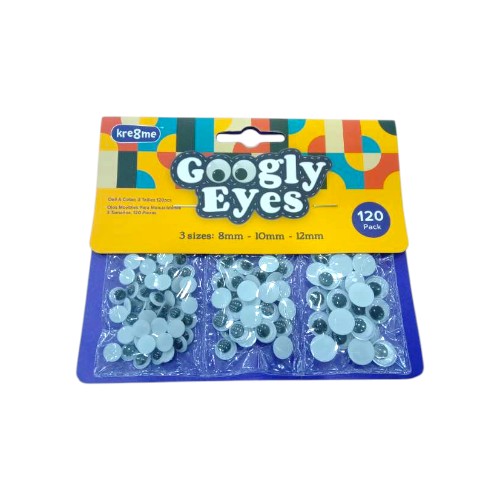 UBL GOOGLY EYES 3 SIZES 120 PACK