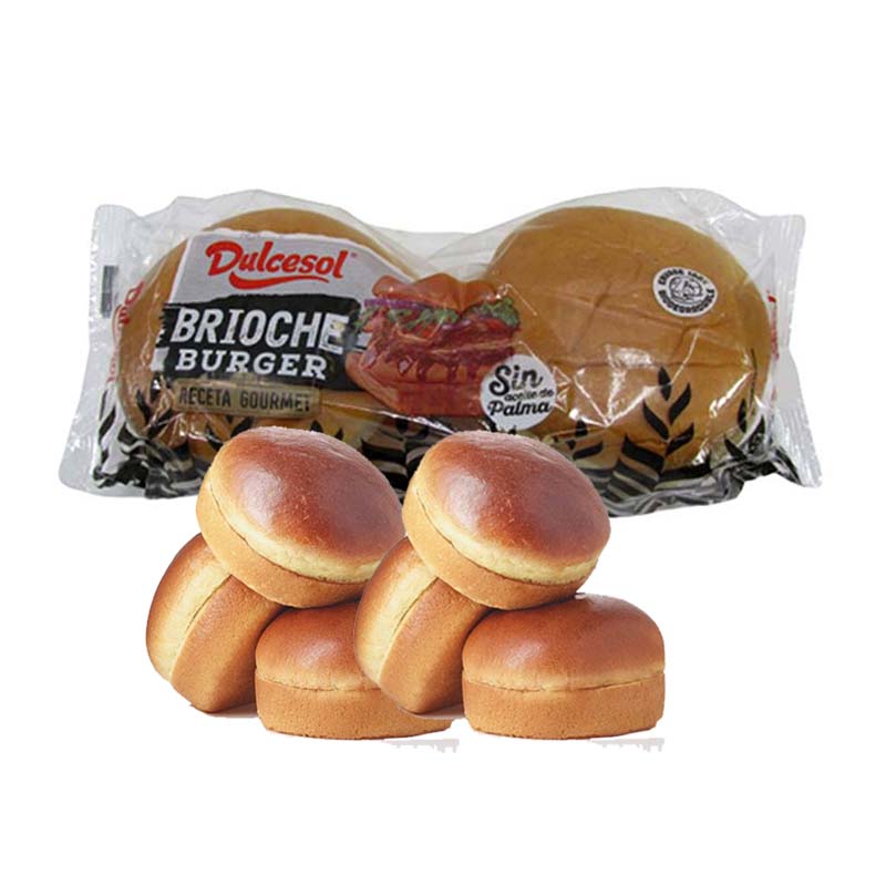 DULCESOL BRIOCHE BURGER BREAD 340G