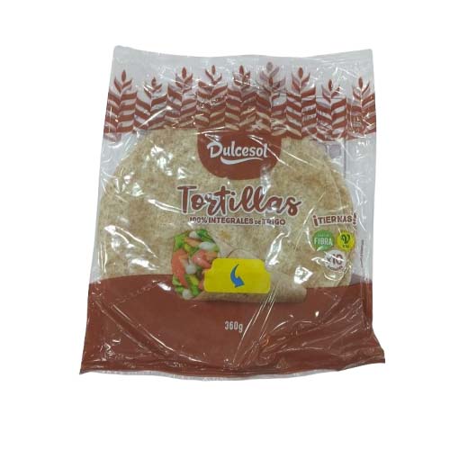 DULCESOL BROWN TORTILLAS 20CM 360G