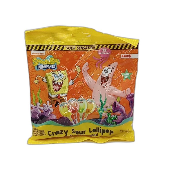 KANDIZ CRAZY SOUR LOLLIPOP BAG 120G