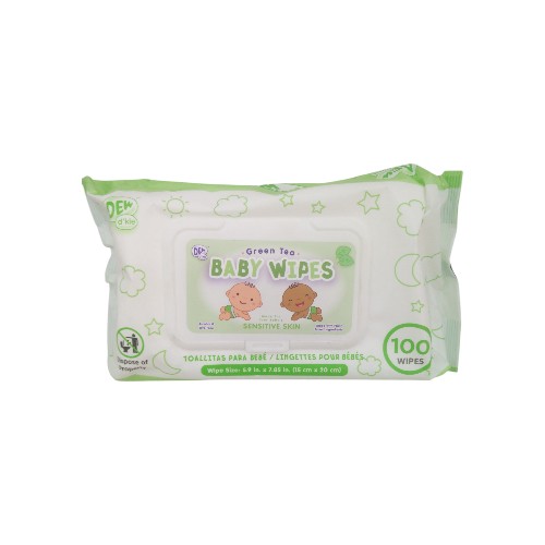 DEW BABY WIPES GREEN TEA 100PCS