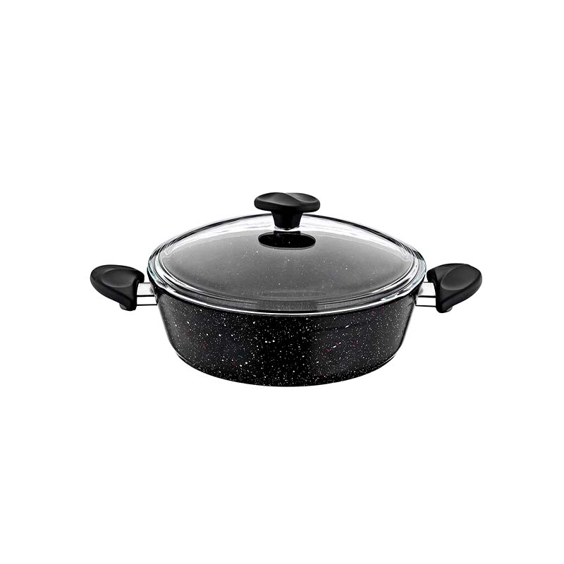 PAPILLA FLAT CASSEROLE 24CM BLACK