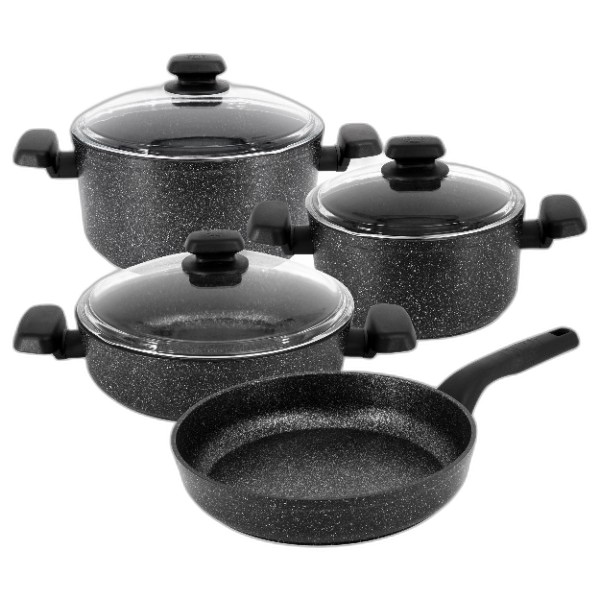 PAPILLA COOKWARE SET 7PC BLACK