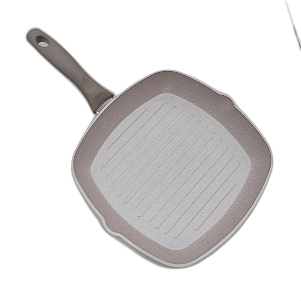 PAPILLA SQUARE FORGED GRILL PAN 28X28CM CREAM
