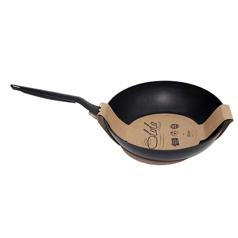 OLALA WOK PAN 3MM 32CM BLACK