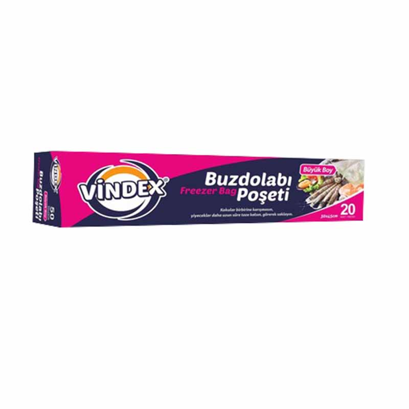 VINDEX MEDIUM FREEZER BAGS 20PC