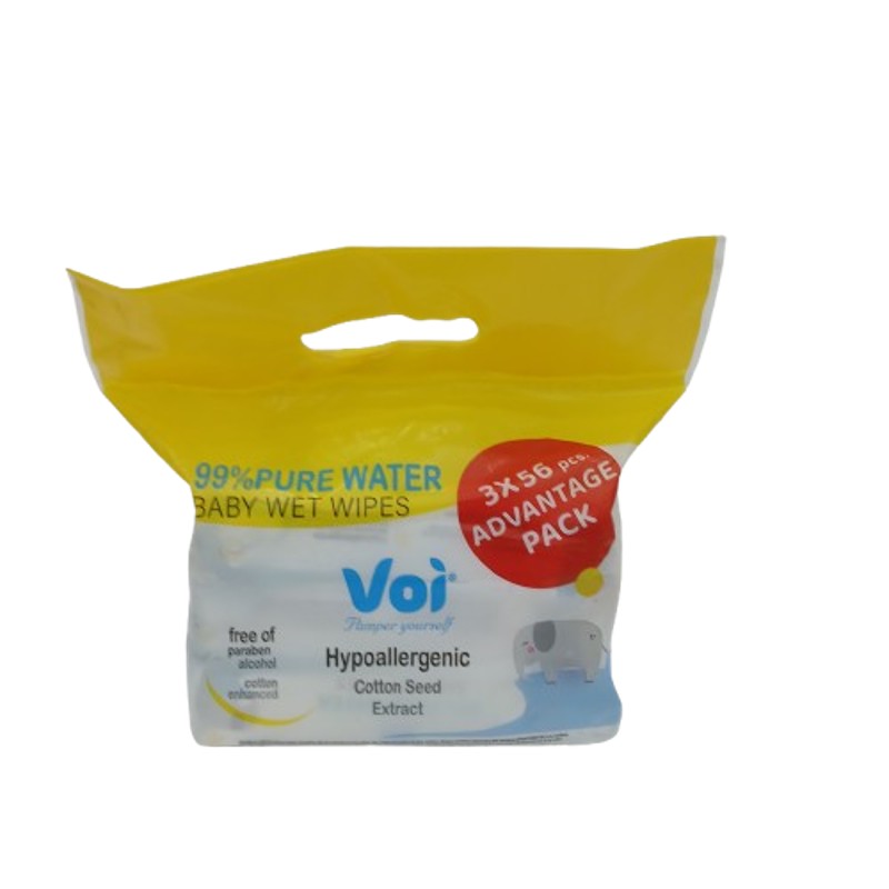 VOI 99% WATER BABY WIPES RUBBER 56 PCS
