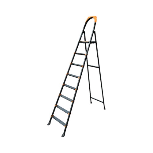 LEO LADDER 8 STEPS BLK-YLW 11008