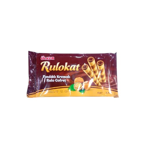 ULKER HAZELNUT CREAM ROLLED WAFER 42G