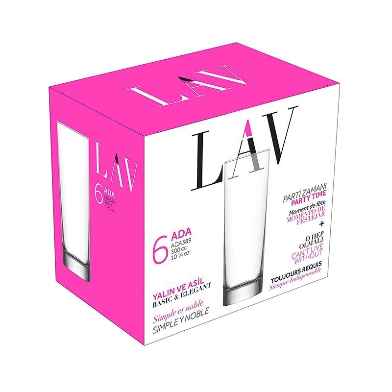 LAV GLASS 6PCS SET 315CC