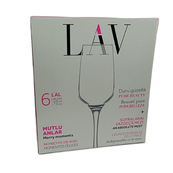 LAV GLASS 6PCS SET 230CC