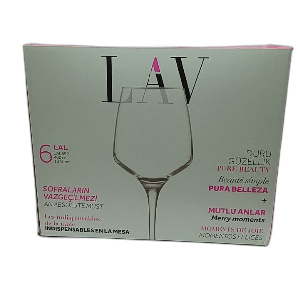 LAV GLASS 6PCS SET 400CC