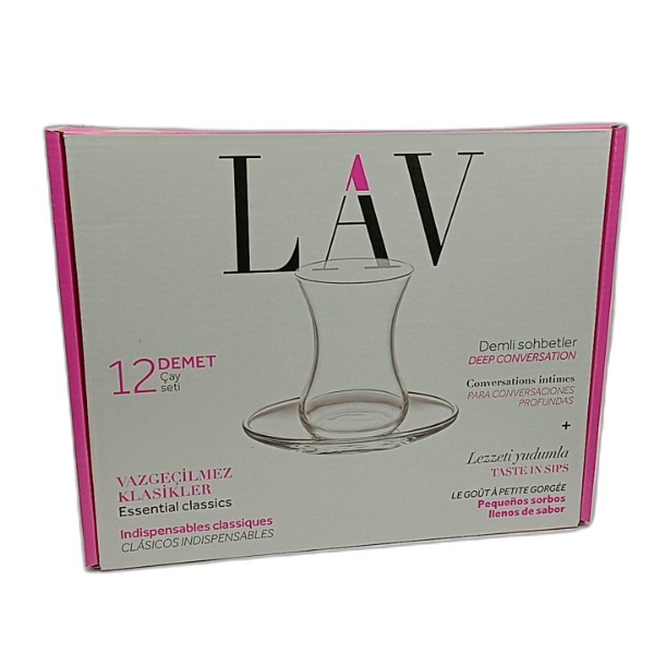 LAV TEA GLASS SET 12PCS 135CC