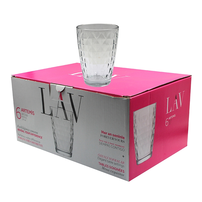 WATER GLASS LAV 6PCS 415CC ART.
