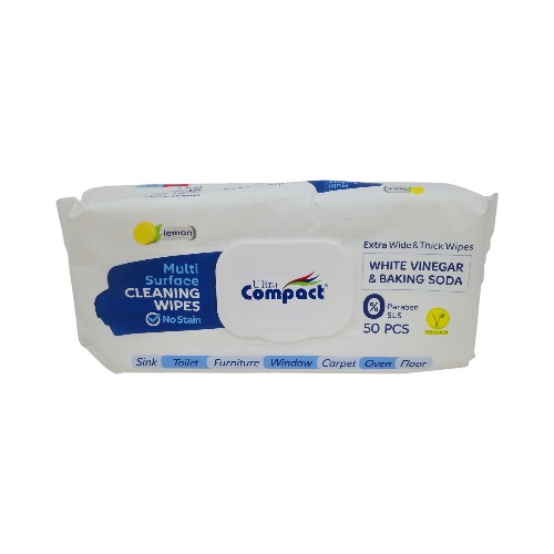 ULTRA COMPACT ANTIBACTERIAL WIPES 50S