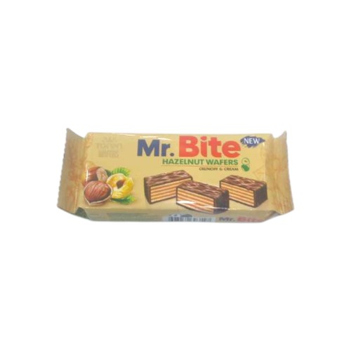 MR BITE HAZELNUT CREAM WAFER 38G