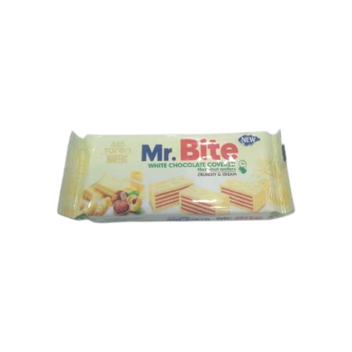 MR BITE WHITE CHOCO HAZELNUT WAFER 38G