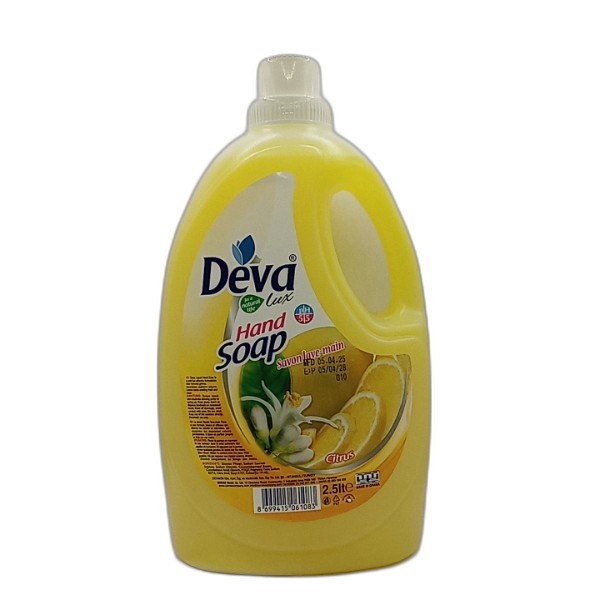 DEVA CITRUS HAND SOAP 2.5L