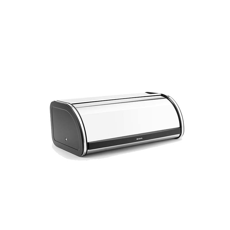 ROLL TOP BREAD BIN  BRILLIANT STEEL