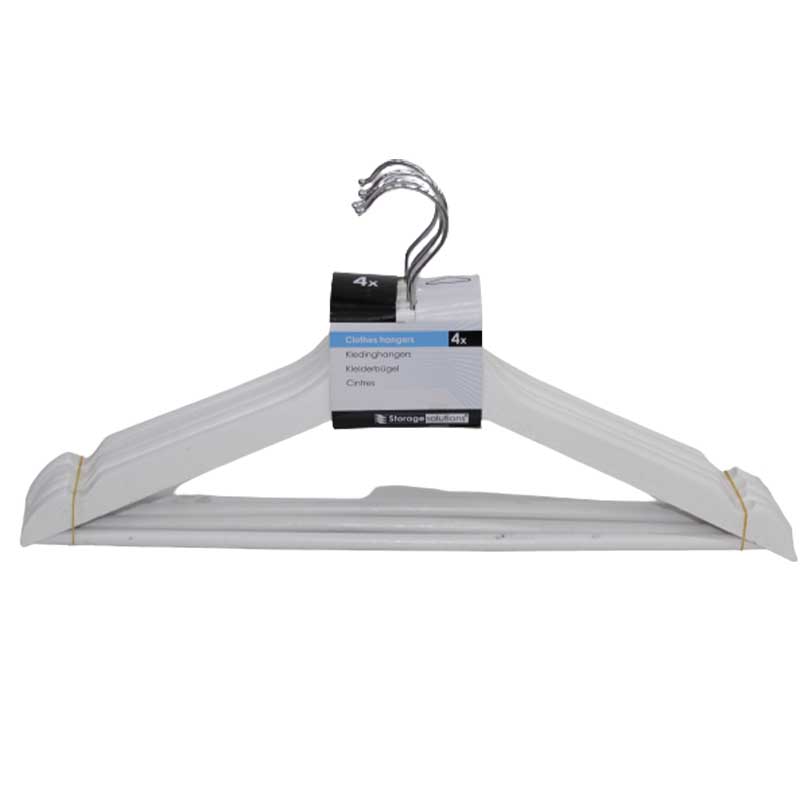 WOODEN HANGER 4PCS SET KH1000040.