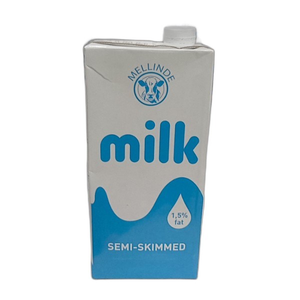 MELLINDE SEMI-SKIMMED MILK 1L