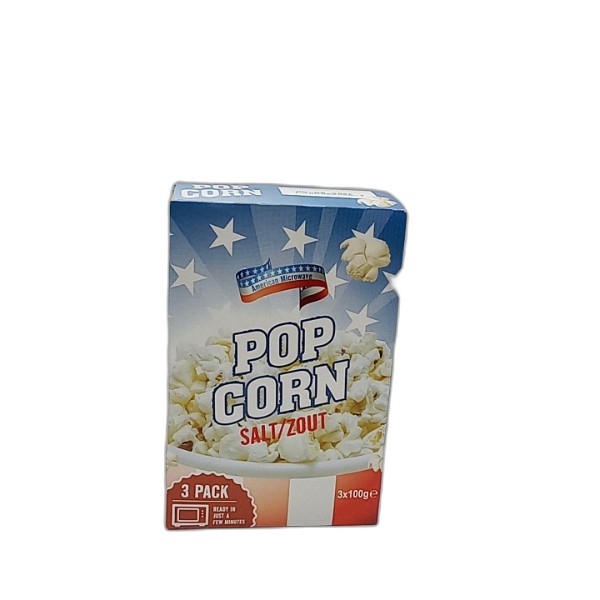 AMERICAN MICROWAVE SALTED POPCORN 3X100G