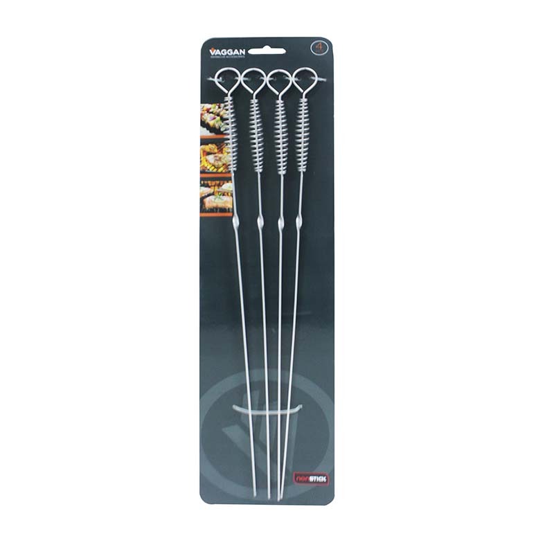 BBQ SKEWER 4PCS SET STEEL 260733