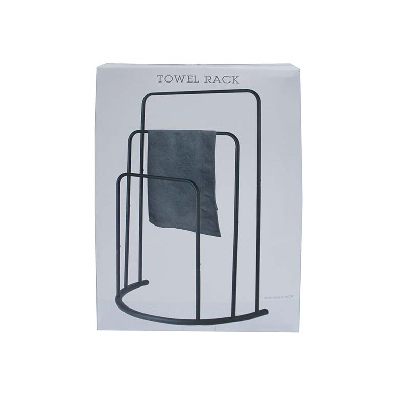 METAL TOWEL RACK BLACK