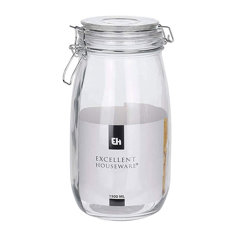 GLASS JAR W LID 1.5L