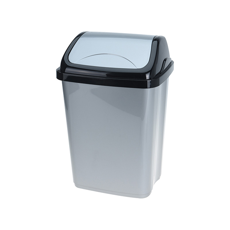 PLASTIC WASTE BIN 10L BLACKGREY