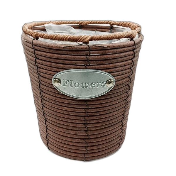 FLOWER POT 18CM TAUPE