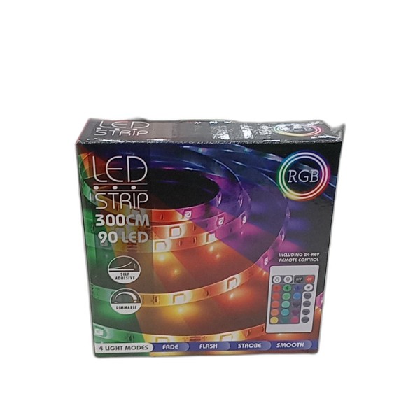 LED STRIP 3M 90 LIGHTS MULTICOL