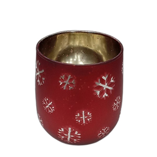 SNOWFLAKE TEALIGHT HOLDER 16CM