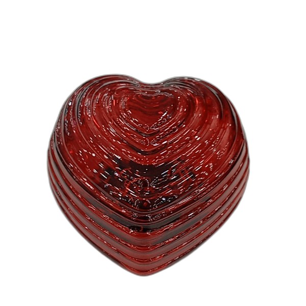 HANGING LED HEART 12CM RED