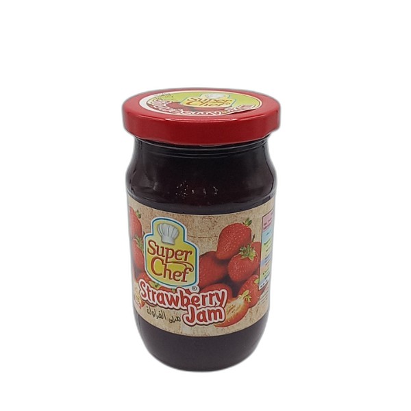 SUPERCHEF JAM STRAWBERRY W PIECES 380G