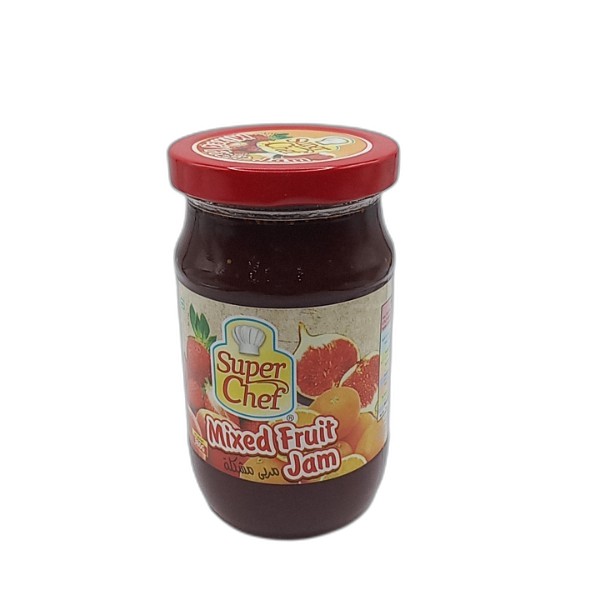 SUPERCHEF JAM MIX FRUIT W PIECES 380G