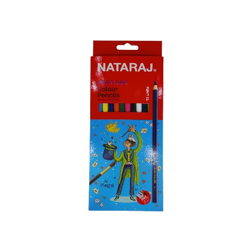 NATARAJ WATER SOLUBLE COLOUR PENCILS 12PCS