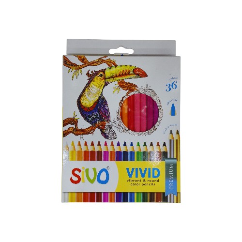 NATARAJ SIVO VIVID COLOUR PENCILS 36PCS