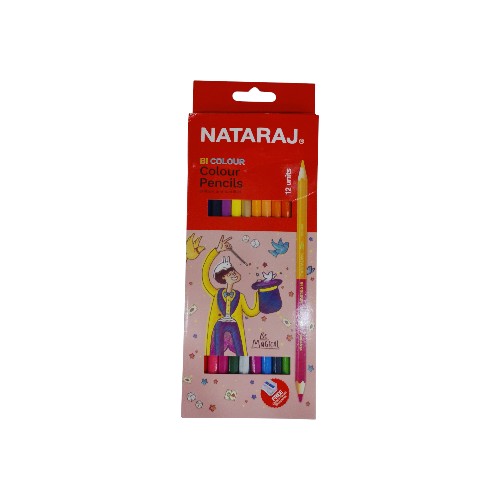 NATARAJ BI COLOUR PENCILS 12PCS