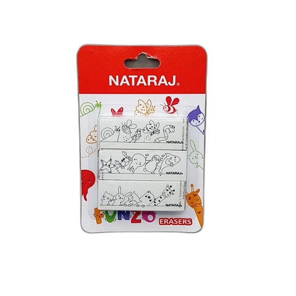 NATARAJ FUNZO ERASER 3PCS