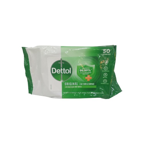 DETTOL WET WIPES ANTISEPTIC ORIGINAL 50 SHEETS