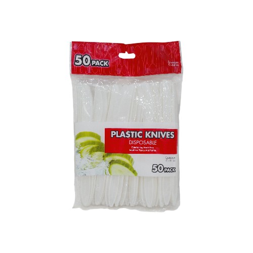 UBL DISPOSABLE PLASTIC KNIVES 50PK
